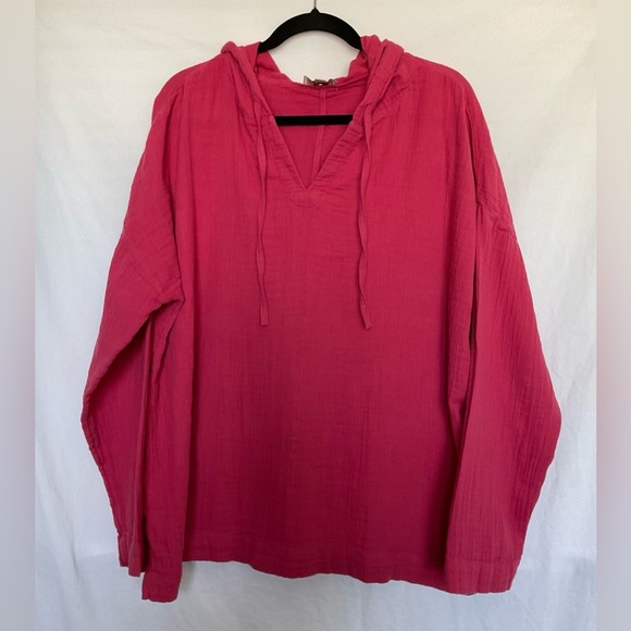 LOFT Tops - LOFT Pink Hoodie Sweatshirt